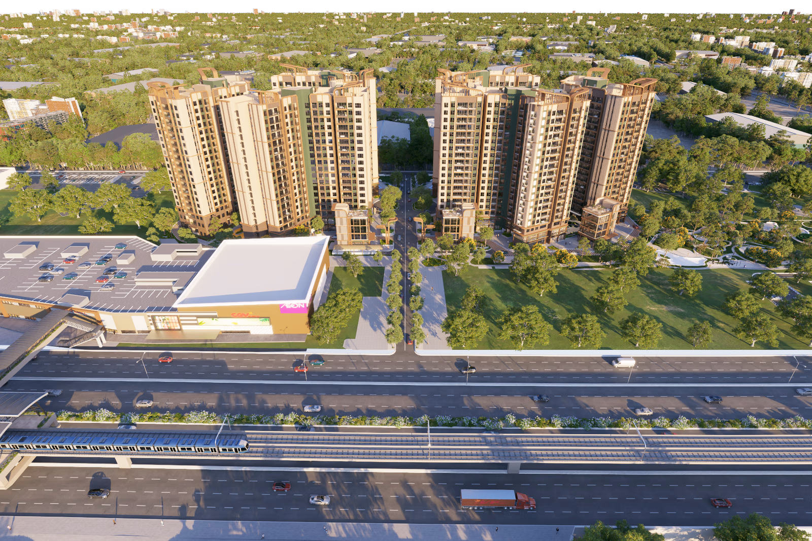 Phối cảnh Norton Park từ trên cao