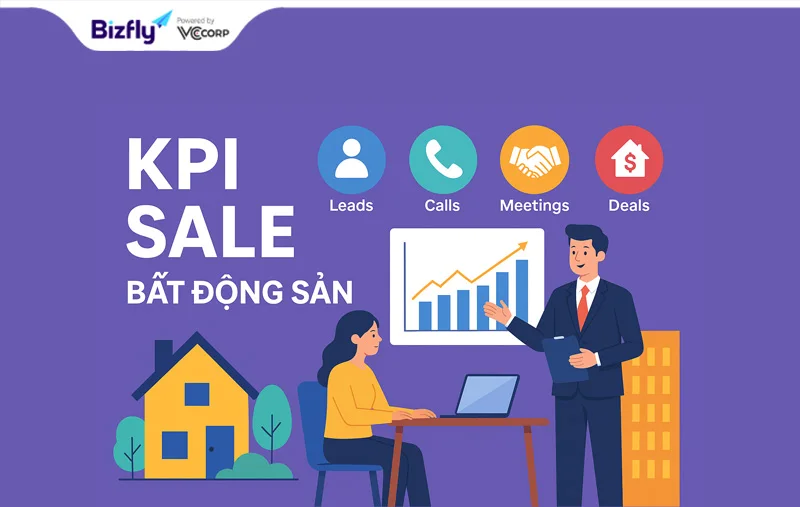 Nhân viên sale bất động sản đang thảo luận với quản lý về chỉ tiêu KPI