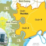 Bản đồ vị trí Nam Sài Gòn và Thủ Đức