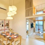 Không gian sống và làm việc kết hợp trong căn hộ tri thức hiện đại