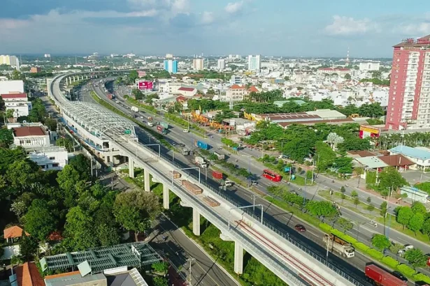 Toàn cảnh cầu đường tại Nam Sài Gòn