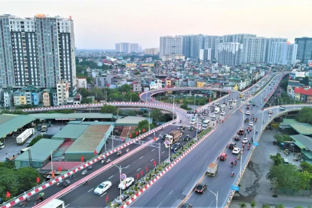 Hình ảnh khu dân cư với hạ tầng giao thông hiện đại