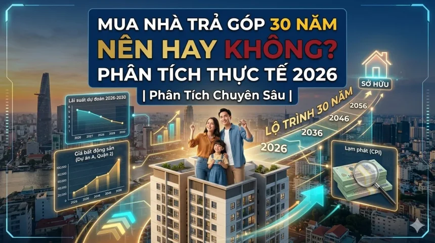 Người mua nhà đang xem xét hợp đồng vay vốn ngân hàng