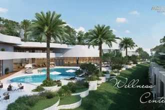 Toàn cảnh Reunion & Wellness Center với kiến trúc hiện đại