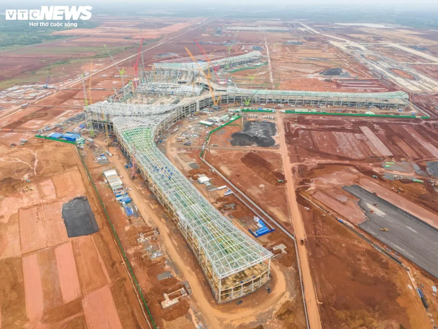 Toàn cảnh công trường thi công sân bay Long Thành giai đoạn 2024