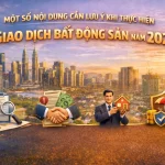 Hình ảnh minh họa sàn giao dịch bất động sản vừa và nhỏ năm 2026 với không gian hiện đại, ứng dụng công nghệ