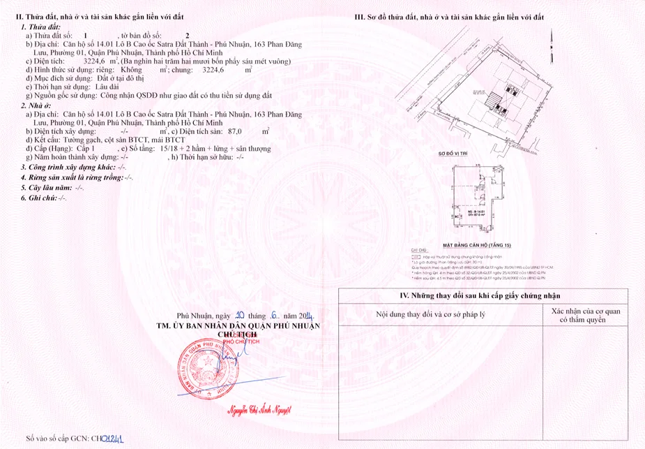Hình ảnh sổ hồng căn hộ TT Genesis