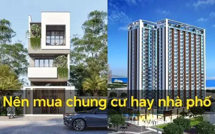 Biểu đồ so sánh chi phí chung cư và nhà phố