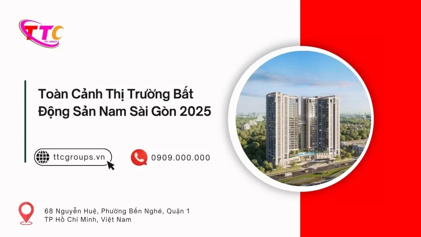 Toàn cảnh khu đô thị Nam Sài Gòn với các tòa nhà cao tầng và hạ tầng giao thông