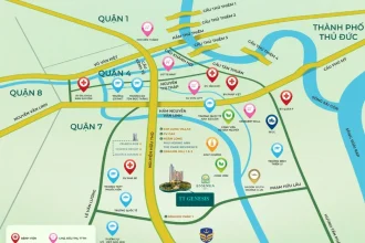 Vị trí dự án TT Genesis trên bản đồ Khu Nam Sài Gòn