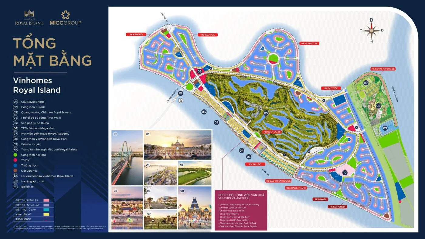 Toàn cảnh Vinhomes Royal Island từ trên cao