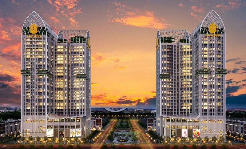 Căn hộ chung cư trung tâm thành phố nhìn từ trên cao