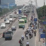 Toàn cảnh cầu Cần Giờ trong giai đoạn hợp long