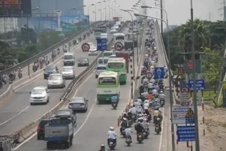 Toàn cảnh cầu Cần Giờ trong giai đoạn hợp long