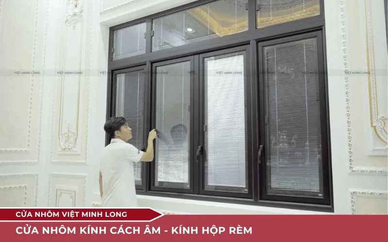 Cửa nhôm kính cách âm cách nhiệt lắp đặt cho nhà phố liền kề