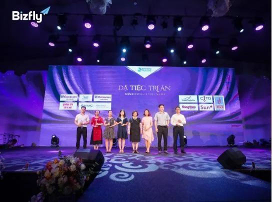 Không gian dạ tiệc tri ân khách hàng mua nhà phân khu Vịnh Tiên