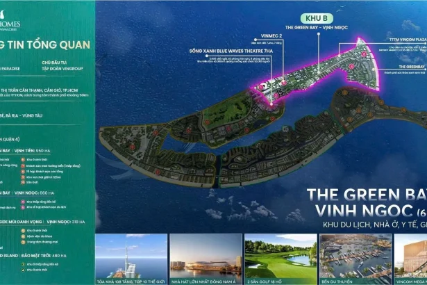 Đường dạo bộ ven kênh đào nội khu Vịnh Tiên Cần Giờ với hàng cây xanh mát