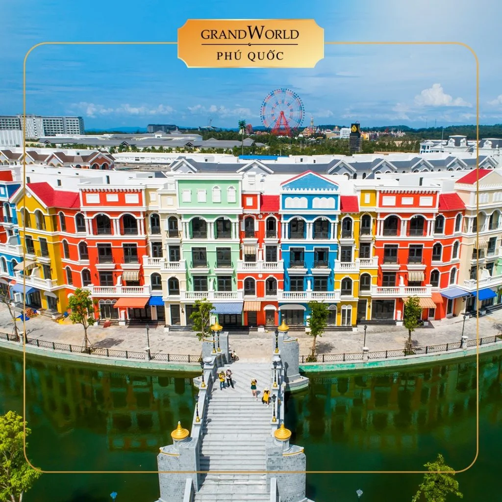 Khu shophouse Grand World Phú Quốc về đêm