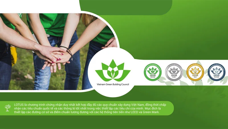 Khu đô thị sinh thái đạt chứng chỉ Lotus với cảnh quan xanh mát