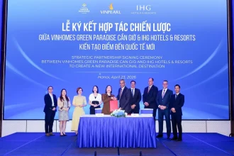 Toàn cảnh lễ ký kết thỏa thuận hợp tác chiến lược giữa chủ đầu tư Vinhomes Cần Giờ và các ngân hàng lớn