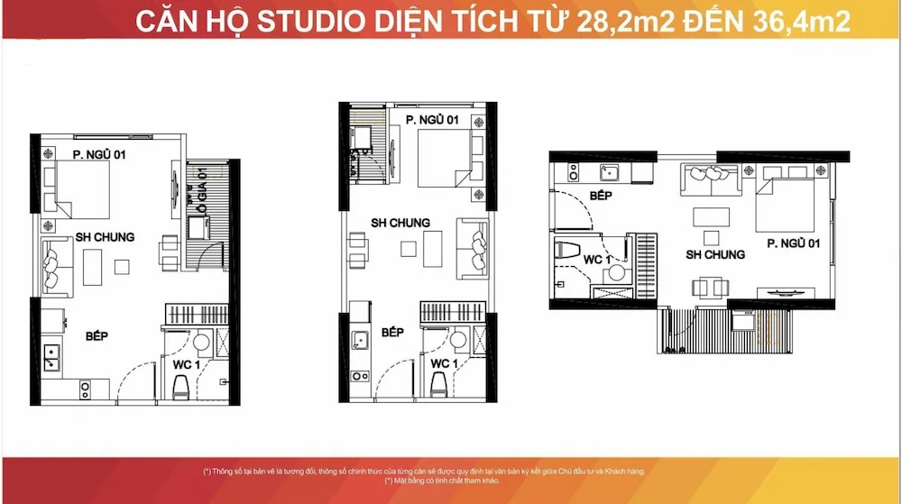 Mặt bằng căn hộ Vinhomes có ban công view sông