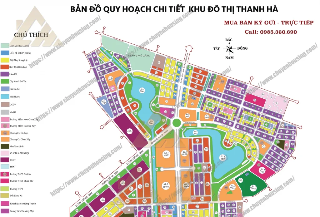 Mặt bằng tổng thể khu đô thị với các phân khu phát triển theo giai đoạn