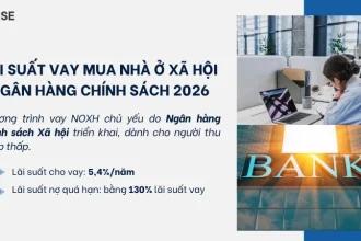 Người mua nhà tính toán lãi suất vay ngân hàng trên máy tính