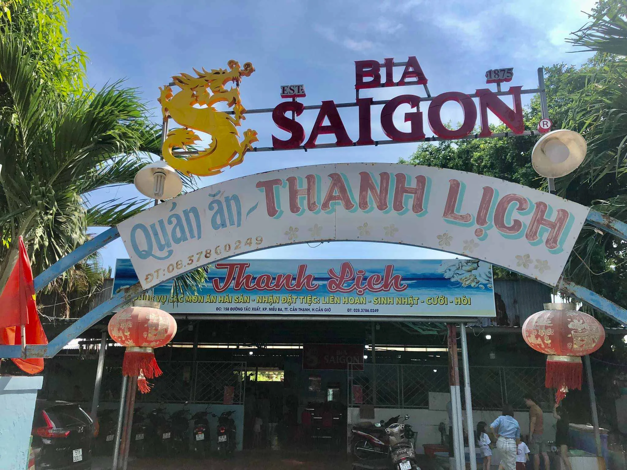Không gian nhà hàng ẩm thực cao cấp view mặt nước tại Cần Giờ
