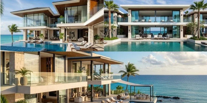 Phối cảnh nhà ven biển hiện đại với vật liệu chống ăn mòn muối biển
