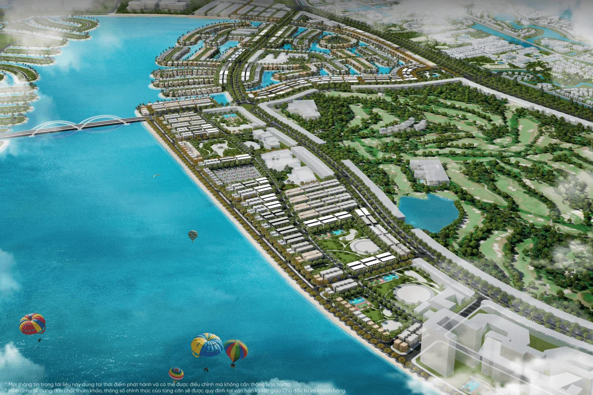 Toàn cảnh phân khu Vịnh Tiên thuộc Vinhomes Green Paradise Cần Giờ