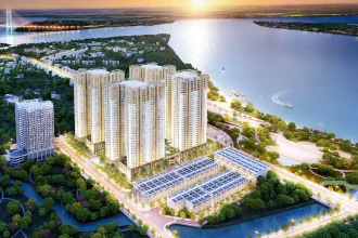 Phối cảnh tổng thể dự án căn hộ cao tầng tại Quận 7 giai đoạn hoàn thiện