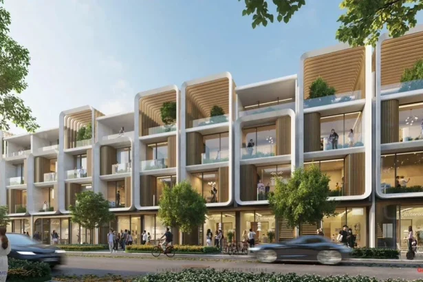 Phối cảnh căn liền kề SX31-10 trong khu đô thị Vinhomes Cần Giờ