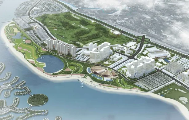 Phối cảnh quy hoạch đô thị biển Cần Giờ nhìn từ trên cao