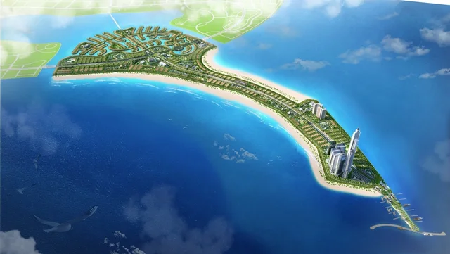 Phối cảnh định hướng khu đô thị du lịch lấn biển tại huyện Cần Giờ