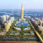 Phối cảnh dự án căn hộ cao tầng tại Việt Nam nhìn từ trên cao