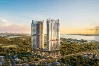 Phối cảnh dự án Vlasta Premier tại Phú Thuận nhìn từ trên cao