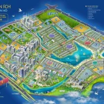 Phối cảnh khu đô thị Vinhomes Ocean Park với các tòa căn hộ và cảnh quan
