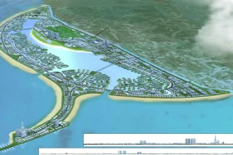 Phối cảnh khu nghỉ dưỡng biển Cần Giờ nhìn từ trên cao