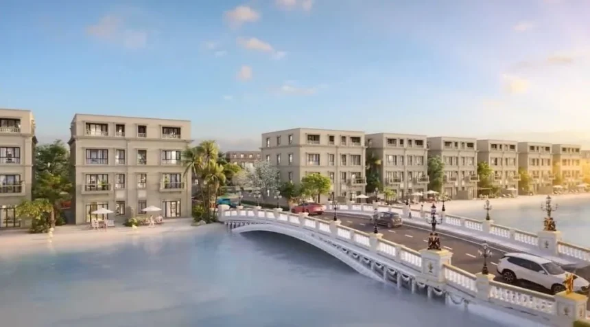 Phối cảnh nhà phố Vịnh Tiên trong đại đô thị Vinhomes Cần Giờ