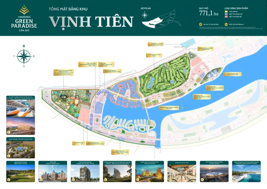 Phối cảnh tổng thể phân khu Vịnh Tiên (The Haven Bay) tại Vinhomes Cần Giờ