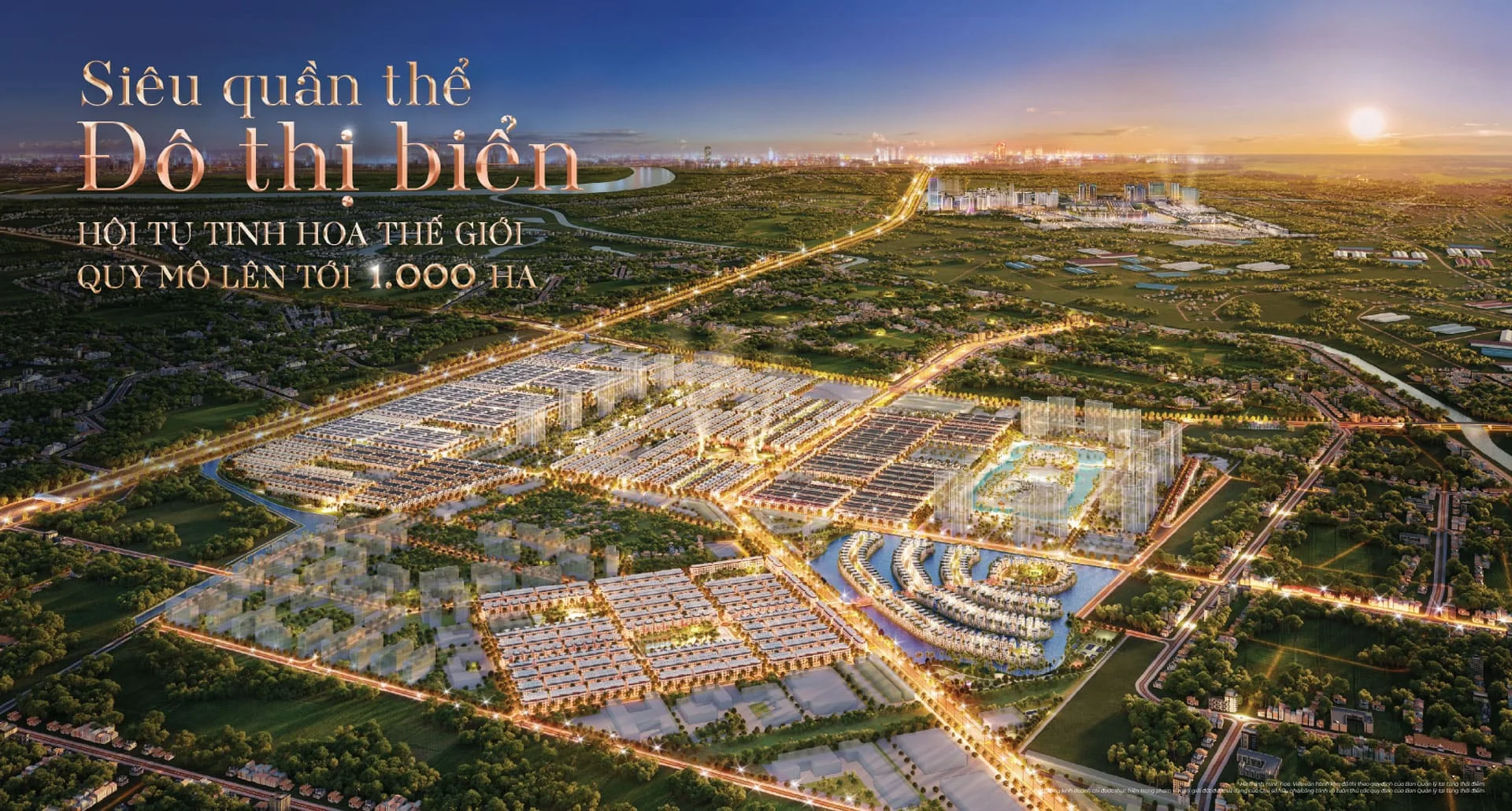 Phối cảnh đại đô thị Vinhomes Ocean Park nhìn từ trên cao