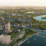Phối cảnh dự án Vlasta Đào Trí nhìn ra sông Sài Gòn