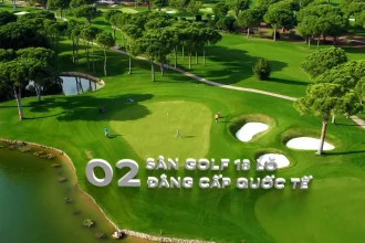 Toàn cảnh sân golf 18 hố ven biển trong khu dự án Vinhomes Green Paradise Cần Giờ