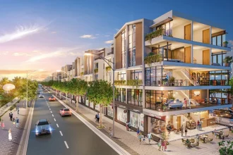 Phối cảnh shophouse Vinhomes Cần Giờ ven biển