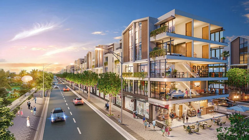 Phối cảnh shophouse Vinhomes Cần Giờ ven biển