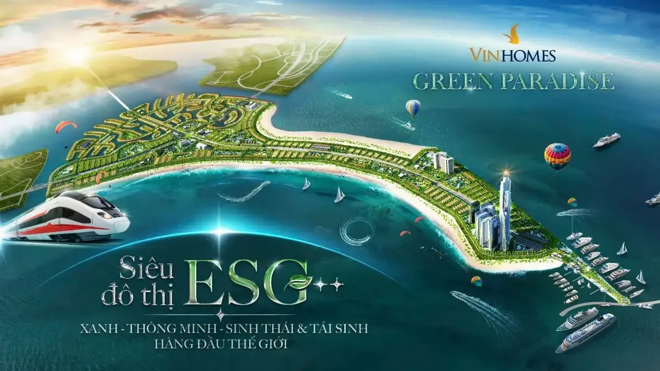 Phối cảnh toàn khu siêu đô thị biển Cần Giờ nhìn từ trên cao