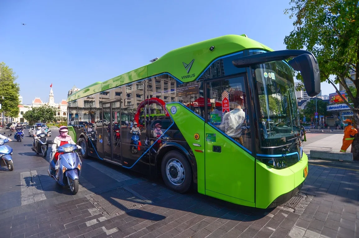 Trạm dừng VinBus nội khu trong dự án Vinhomes Cần Giờ