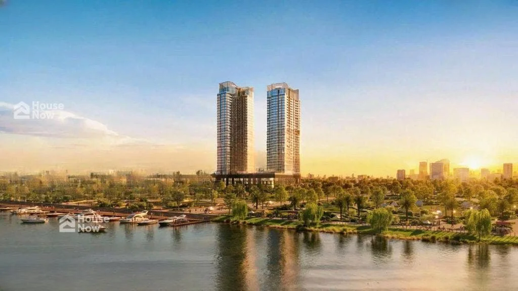 Tầm view sông và công viên bờ sông từ ban công căn hộ Vlasta Premier