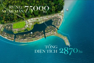 Bình minh trên biển hồ tại Vịnh Tiên Vinhomes Cần Giờ