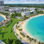 Toàn cảnh đại đô thị Vinhomes Ocean Park với hệ thống hồ nước và các tòa nhà cao tầng
